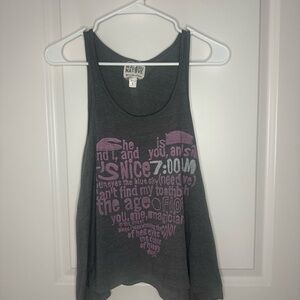 Gray Graphic Tank Top